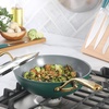 image:imagefrk AllInOne Platinum NonStick Fry Pan Skillet Meets Wok with Lid 11Inch Black amp GoldGreen  Gold Ceramic NonStick