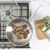image:imagefrk AllInOne Platinum NonStick Fry Pan Skillet Meets Wok with Lid 11Inch Black amp GoldStainless Steel