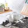 image:imagefrk AllInOne Platinum NonStick Fry Pan Skillet Meets Wok with Lid 11Inch Black amp GoldStainless Steel
