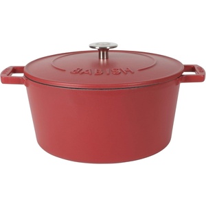 image:imageBabish 6Quart Round Enameled Cast Iron Dutch Oven with Lid  Red HeavyDuty Dutch Oven for Slow Cooking Braising amp BakingRed
