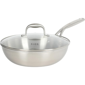 image:imagefrk AllInOne Platinum NonStick Fry Pan Skillet Meets Wok with Lid 11Inch Black amp GoldStainless Steel