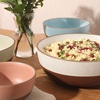 image:image Gibson Elite William Crest 4 Piece Nesting Bowl Set Round Stoneware Mixing Bowls Reactive Glaze Finish 5 625 75 9 Prep amp Serving Bowls Microwave amp Dishwasher Safe  Assorted Colors