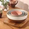 image:image Gibson Elite William Crest 4 Piece Nesting Bowl Set Round Stoneware Mixing Bowls Reactive Glaze Finish 5 625 75 9 Prep amp Serving Bowls Microwave amp Dishwasher Safe  Assorted Colors