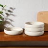 image:imageBloomhouse  Two Time Oprahs Favorite Things Winner  Corsica Clay 12 Piece Stoneware Rustic Reactive Glaze Dinnerware Set  Stackable Plates and Bowls Set Service for 4  Matte Sea Salt WhiteSea Salt White