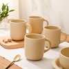 image:imageBloomhouse  Two Time Oprahs Favorite Things Winner  Corsica Clay 12 Piece Stoneware Rustic Reactive Glaze Dinnerware Set  Stackable Plates and Bowls Set Service for 4  Matte Sea Salt WhiteCappuccino Cream