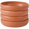 image:imageBloomhouse  Two Time Oprahs Favorite Things Winner  Corsica Clay 12 Piece Stoneware Rustic Reactive Glaze Dinnerware Set  Stackable Plates and Bowls Set Service for 4  Matte Sea Salt WhiteBurnt Apricot Terracotta
