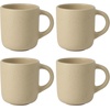 image:imageBloomhouse  Two Time Oprahs Favorite Things Winner  Corsica Clay 12 Piece Stoneware Rustic Reactive Glaze Dinnerware Set  Stackable Plates and Bowls Set Service for 4  Matte Sea Salt WhiteCappuccino Cream