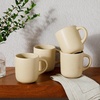 image:imageBloomhouse  Two Time Oprahs Favorite Things Winner  Corsica Clay 12 Piece Stoneware Rustic Reactive Glaze Dinnerware Set  Stackable Plates and Bowls Set Service for 4  Matte Sea Salt WhiteCappuccino Cream