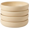 image:imageBloomhouse  Two Time Oprahs Favorite Things Winner  Corsica Clay 12 Piece Stoneware Rustic Reactive Glaze Dinnerware Set  Stackable Plates and Bowls Set Service for 4  Matte Sea Salt WhiteCappuccino Cream