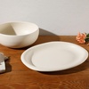 image:imageBloomhouse  Two Time Oprahs Favorite Things Winner  Corsica Clay 12 Piece Stoneware Rustic Reactive Glaze Dinnerware Set  Stackable Plates and Bowls Set Service for 4  Matte Sea Salt WhiteSea Salt White