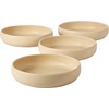 image:imageBloomhouse  Two Time Oprahs Favorite Things Winner  Corsica Clay 12 Piece Stoneware Rustic Reactive Glaze Dinnerware Set  Stackable Plates and Bowls Set Service for 4  Matte Sea Salt WhiteCappuccino Cream