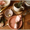 image:imageBloomhouse  Two Time Oprahs Favorite Things Winner  Corsica Clay 12 Piece Stoneware Rustic Reactive Glaze Dinnerware Set  Stackable Plates and Bowls Set Service for 4  Matte Sea Salt WhiteBurnt Apricot Terracotta