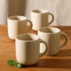 image:imageBloomhouse  Two Time Oprahs Favorite Things Winner  Corsica Clay 12 Piece Stoneware Rustic Reactive Glaze Dinnerware Set  Stackable Plates and Bowls Set Service for 4  Matte Sea Salt WhiteCappuccino Cream