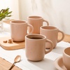 image:imageBloomhouse  Two Time Oprahs Favorite Things Winner  Corsica Clay 12 Piece Stoneware Rustic Reactive Glaze Dinnerware Set  Stackable Plates and Bowls Set Service for 4  Matte Sea Salt WhiteProsecco Blush Pink