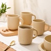 image:imageBloomhouse  Two Time Oprahs Favorite Things Winner  Corsica Clay 12 Piece Stoneware Rustic Reactive Glaze Dinnerware Set  Stackable Plates and Bowls Set Service for 4  Matte Sea Salt WhiteCappuccino Cream