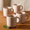 image:imageBloomhouse  Two Time Oprahs Favorite Things Winner  Corsica Clay 12 Piece Stoneware Rustic Reactive Glaze Dinnerware Set  Stackable Plates and Bowls Set Service for 4  Matte Sea Salt WhiteProsecco Blush Pink