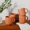 image:imageBloomhouse  Two Time Oprahs Favorite Things Winner  Corsica Clay 12 Piece Stoneware Rustic Reactive Glaze Dinnerware Set  Stackable Plates and Bowls Set Service for 4  Matte Sea Salt WhiteBurnt Apricot Terracotta