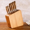 image:imageBloomhouse 35 Inch German Steel Paring Knife WWalnut Wood Forged HandleKnife Block Set Olive Wood
