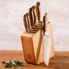 image:imageBloomhouse 35 Inch German Steel Paring Knife WWalnut Wood Forged HandleKnife Block Set Olive Wood