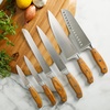 image:imageBloomhouse 35 Inch German Steel Paring Knife WWalnut Wood Forged HandleKnife Block Set Olive Wood