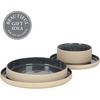 image:imageGibson Elite Liberty Bay 16Piece Pottery Clay Stoneware Dinnerware Set  Mint Green Reactive Glaze Stackable Plates and Bowls WPasta Bowl Service for 4  Microwave amp Dishwasher SafeBlue Liberty Bay