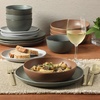 image:imageGibson Elite Liberty Bay 16Piece Pottery Clay Stoneware Dinnerware Set  Mint Green Reactive Glaze Stackable Plates and Bowls WPasta Bowl Service for 4  Microwave amp Dishwasher SafeAssorted Colors Menlo Park