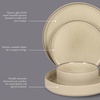 image:imageGibson Elite Liberty Bay 16Piece Pottery Clay Stoneware Dinnerware Set  Mint Green Reactive Glaze Stackable Plates and Bowls WPasta Bowl Service for 4  Microwave amp Dishwasher SafeTaupe Liberty Bay