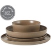 image:imageGibson Elite Liberty Bay 16Piece Pottery Clay Stoneware Dinnerware Set  Mint Green Reactive Glaze Stackable Plates and Bowls WPasta Bowl Service for 4  Microwave amp Dishwasher SafeTerracotta Brown Overbrook