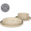 image:imageGibson Elite Liberty Bay 16Piece Pottery Clay Stoneware Dinnerware Set  Mint Green Reactive Glaze Stackable Plates and Bowls WPasta Bowl Service for 4  Microwave amp Dishwasher SafeTaupe Liberty Bay