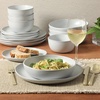 image:imageGibson Elite Liberty Bay 16Piece Pottery Clay Stoneware Dinnerware Set  Mint Green Reactive Glaze Stackable Plates and Bowls WPasta Bowl Service for 4  Microwave amp Dishwasher SafeWhite Menlo Park