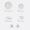 image:imageGibson Elite Liberty Bay 16Piece Pottery Clay Stoneware Dinnerware Set  Mint Green Reactive Glaze Stackable Plates and Bowls WPasta Bowl Service for 4  Microwave amp Dishwasher SafeWhite Menlo Park