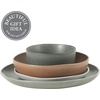 image:imageGibson Elite Liberty Bay 16Piece Pottery Clay Stoneware Dinnerware Set  Mint Green Reactive Glaze Stackable Plates and Bowls WPasta Bowl Service for 4  Microwave amp Dishwasher SafeAssorted Colors Menlo Park
