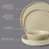 image:imageGibson Elite Liberty Bay 16Piece Pottery Clay Stoneware Dinnerware Set  Mint Green Reactive Glaze Stackable Plates and Bowls WPasta Bowl Service for 4  Microwave amp Dishwasher SafeWhite Overbrook