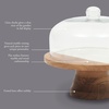 image:imageGibson Elite Ridgehaven 10 Marble amp Wood Cake Stand Serving Platter Charcuterie Board and Center Piece Home Dcor With Glass LidMarble  Wood w Glass Lid