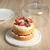 image:imageGibson Elite Ridgehaven 10 Marble amp Wood Cake Stand Serving Platter Charcuterie Board and Center Piece Home Dcor With Glass LidMarble w Glass Lid