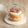 image:imageGibson Elite Ridgehaven 10 Marble amp Wood Cake Stand Serving Platter Charcuterie Board and Center Piece Home Dcor With Glass LidMarble w Glass Lid