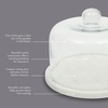 image:imageGibson Elite Ridgehaven 10 Marble amp Wood Cake Stand Serving Platter Charcuterie Board and Center Piece Home Dcor With Glass LidMarble w Glass Lid
