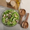image:imageGibson Elite Wildgreens Large Glass Salad Bowl Set with Marble Base and Acacia Wood Serving Utensils  Elegant Kitchen Dining SetGlass w Acacia Wood Base
