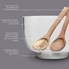image:imageGibson Elite Wildgreens Large Glass Salad Bowl Set with Marble Base and Acacia Wood Serving Utensils  Elegant Kitchen Dining SetGlass w Marble Base