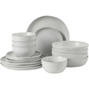 image:imageGibson Elite Liberty Bay 16Piece Pottery Clay Stoneware Dinnerware Set  Mint Green Reactive Glaze Stackable Plates and Bowls WPasta Bowl Service for 4  Microwave amp Dishwasher SafeWhite Menlo Park