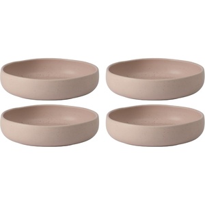 image:imageBloomhouse  Two Time Oprahs Favorite Things Winner  Corsica Clay 12 Piece Stoneware Rustic Reactive Glaze Dinnerware Set  Stackable Plates and Bowls Set Service for 4  Matte Sea Salt WhiteProsecco Blush Pink