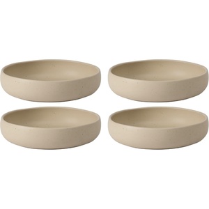 image:imageBloomhouse  Two Time Oprahs Favorite Things Winner  Corsica Clay 12 Piece Stoneware Rustic Reactive Glaze Dinnerware Set  Stackable Plates and Bowls Set Service for 4  Matte Sea Salt WhiteCappuccino Cream