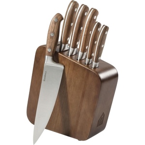 image:imageBloomhouse 35 Inch German Steel Paring Knife WWalnut Wood Forged HandleKnife Block Set Walnut Wood