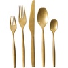 image:imageBloomhouse  Two Time Oprahs Favorite Things Winner  20 Piece Stone Washed Flatware 1810 Stainless Steel Silverware Cutlery Utensil Set With Acacia Wood Caddy  Service for 4Gold