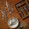 image:imageBloomhouse  Two Time Oprahs Favorite Things Winner  20 Piece Stone Washed Flatware 1810 Stainless Steel Silverware Cutlery Utensil Set With Acacia Wood Caddy  Service for 4Stainless Steel