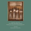 image:imageBloomhouse  Two Time Oprahs Favorite Things Winner  20 Piece Stone Washed Flatware 1810 Stainless Steel Silverware Cutlery Utensil Set With Acacia Wood Caddy  Service for 4Rose Gold