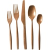 image:imageBloomhouse  Two Time Oprahs Favorite Things Winner  20 Piece Stone Washed Flatware 1810 Stainless Steel Silverware Cutlery Utensil Set With Acacia Wood Caddy  Service for 4Rose Gold