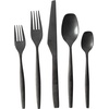 image:imageBloomhouse  Two Time Oprahs Favorite Things Winner  20 Piece Stone Washed Flatware 1810 Stainless Steel Silverware Cutlery Utensil Set With Acacia Wood Caddy  Service for 4Black