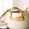 image:imageBloomhouse  Two Time Oprahs Favorite Things Winner  6 Quart Heavy Duty Aluminum Premium PFA Free Ceramic Nonstick Dutch Oven Pot with Lid  Almond Cream wGold Handle