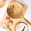 image:imageBloomhouse 15Piece Ceramic Nonstick Cookware Set Two Time Oprahs Favorite Things HeavyGauge Aluminum Pots and Pans Set PFAS amp PFOA amp PTFE Free Ceramic Cookware Oven Safe to 500F CappuccinoAlmond Cream w Gold Handle
